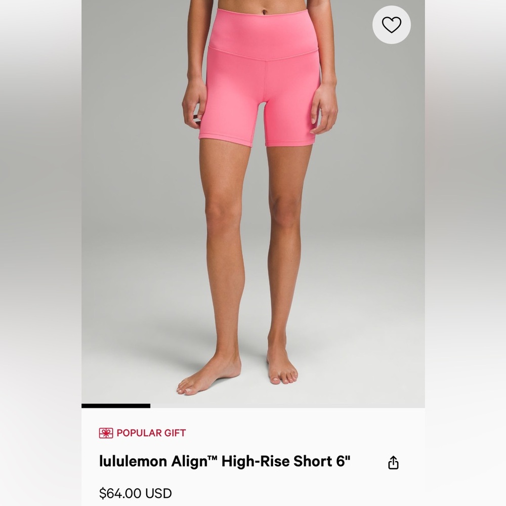 Lululemon Align High rise Short 6 inch